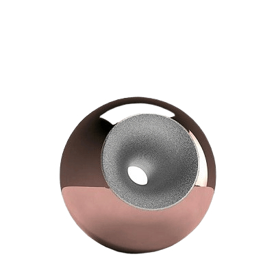 Copper Chrome Splice Orb Small Urn