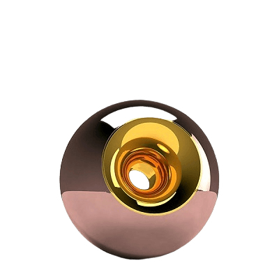 Copper Gold Orb Small Urn