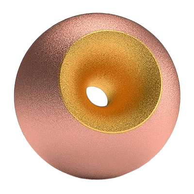 Copper Gold Sand Orb Urn
