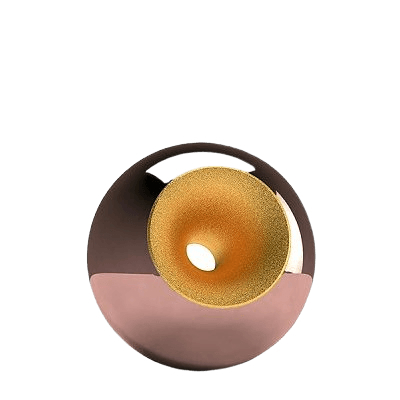 Copper Gold Splice Orb Small Urn