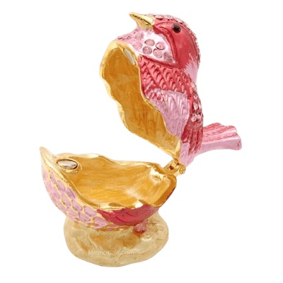 Coral Bird Keepsake Urn