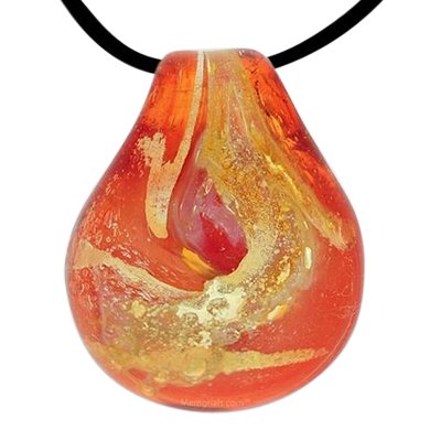 Coral Cremation Ash Pendant