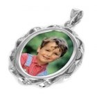 Cordon Silver Photo Pendant