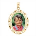 Cordon Yellow Gold Photo Pendant