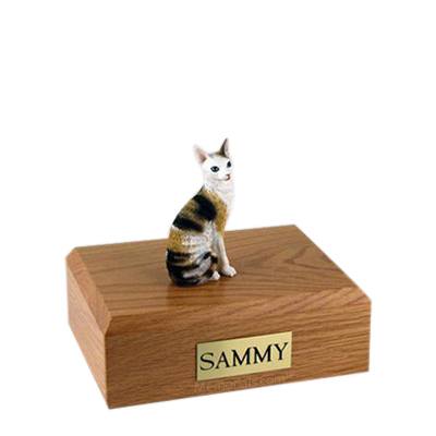 Cornish Rex Tort Small Cat Cremation Urn