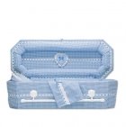 Country Blue Premie Child Casket