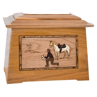 Cowboy Oak Aristocrat Cremation Urn