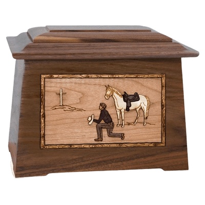 Cowboy Walnut Aristocrat Cremation Urn