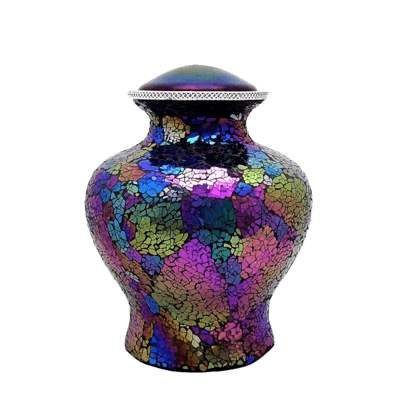 Rainbow Niche Large  Glass Cremation Urn
