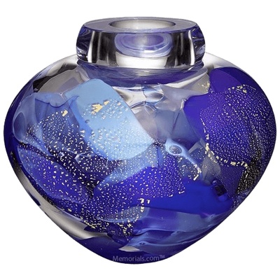 Crest Glass Cremation Urn