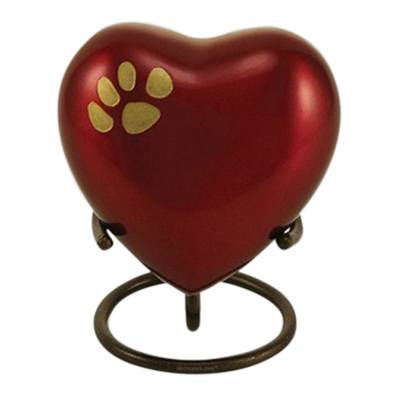 Crimson Heart Pet Keepsake Urn