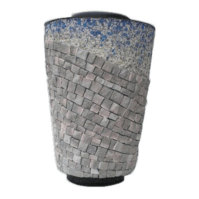 Rustic Cross Mosaic Cremation Urn