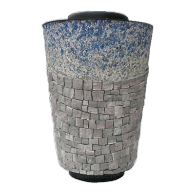 Rustic Cross Mosaic Cremation Urn