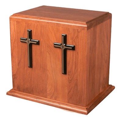 Cross Silhouettes Cremation Companion Urn
