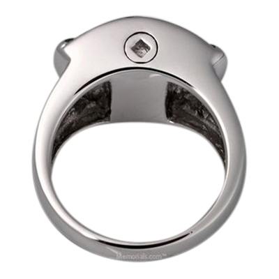 Cross Shield Cremation Ring