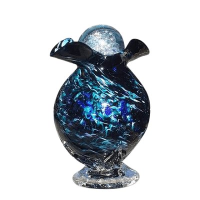 Crown Earth Glass Cremation Urn