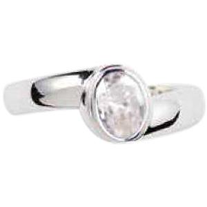 Clear Crystal Serpentine Cremation Ring