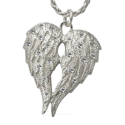 Crystal Wings Cremation Pendant III