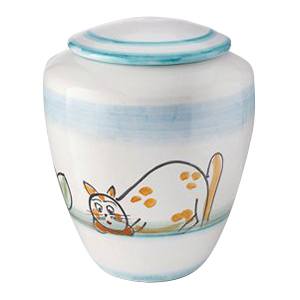 Curioso Ceramic Cat Urn