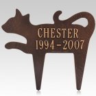 Curious Cat Pet Memorial Plaque