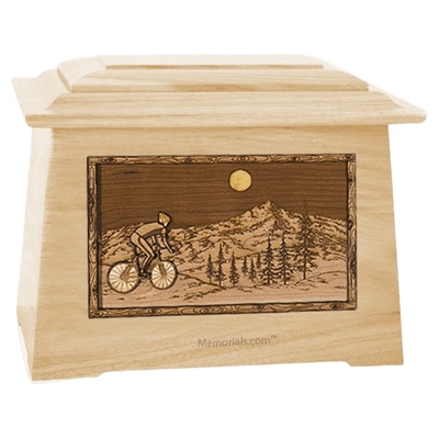 Cycling Maple Aristocrat Cremation Urn