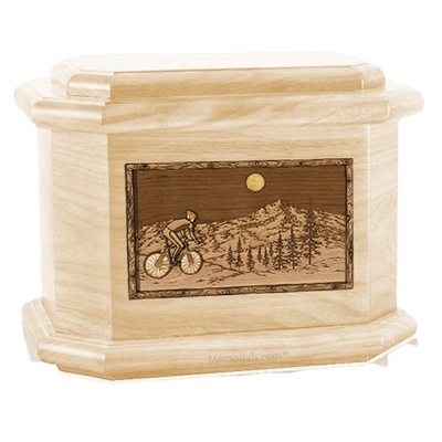 Cycling Maple Octagon Cremation Urn