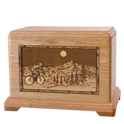 Cycling Oak Hampton Cremation Urn