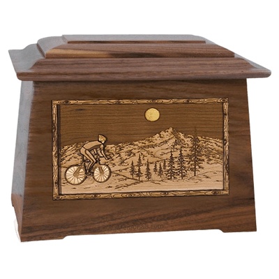 Cycling Walnut Aristocrat Cremation Urn