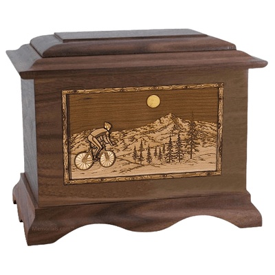 Cycling Wood Cremation Urns