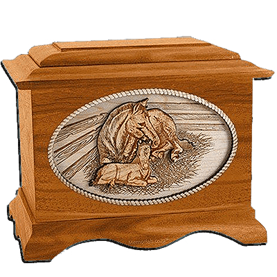 Daddys Love Mahogany Cremation Urn for Two