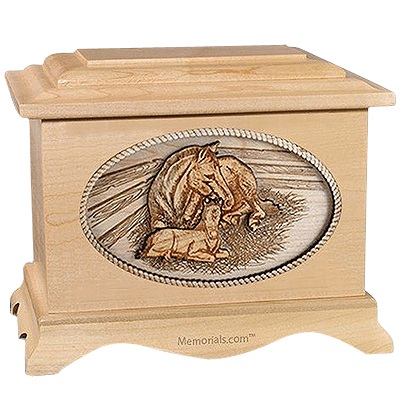 Daddys Love Maple Cremation Urn for Two