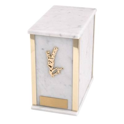 Bianco White Marble Cremation Urns