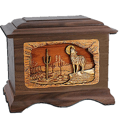 Desert Moon Walnut Cremation Urn For Two