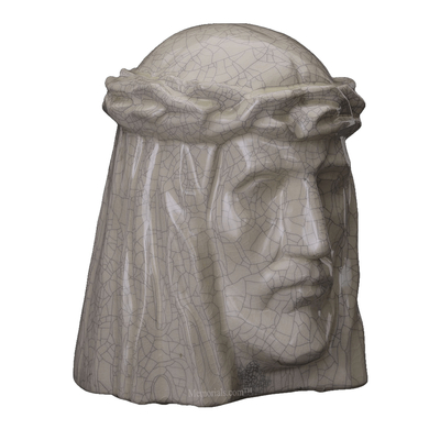 Christ Crackled Cremation Urn