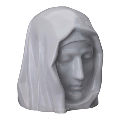 Holy Mother White Cremation Urn
