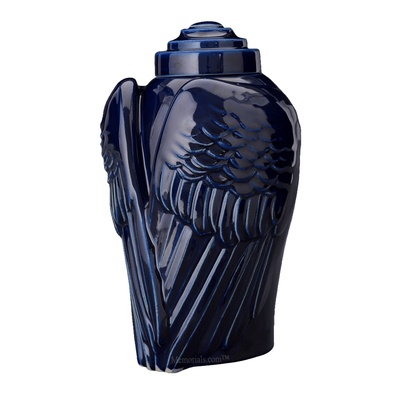 Wings Cobalt Cremation Urn