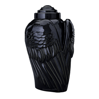 Wings Black Cremation Urn 