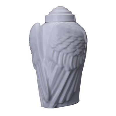 Wings White Cremation Urn 