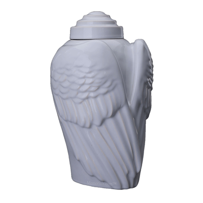 Wings White Cremation Urn