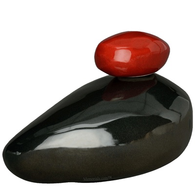 Stone Black Gloss Cremation Urn