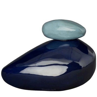 Stone Cobalt Cremation Urn