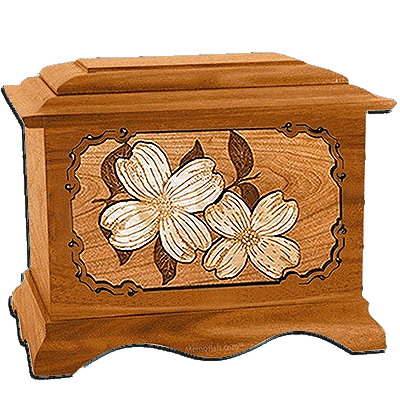 Dogwood Mahogany Cremation Urn for Two