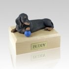 Dachshund Black Playing Large Dog Urn