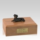 Dachshund Black Resting Large Dog Urn