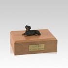 Dachshund Black Resting Small Dog Urn