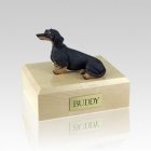 Dachshund Black Sitting Medium Dog Urn