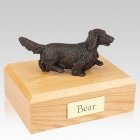 Dachshund Bronze Long-Haired X Large Dog Urn