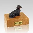 Dachshund Long-Haired Black Large Dog Urn