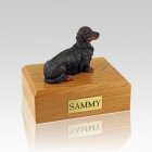 Dachshund Long-Haired Black Medium Dog Urn