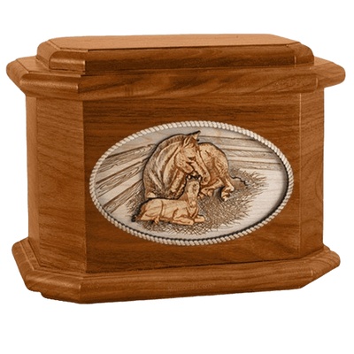 Daddys Love Mahogany Octagon Cremation Urn